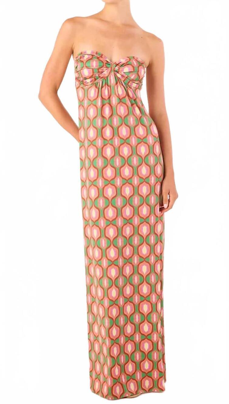NEW MISA LOS ANGELES karine maxi dress in geo sixty